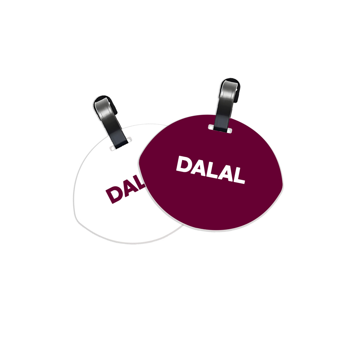 School Tags D186 - Burgundy