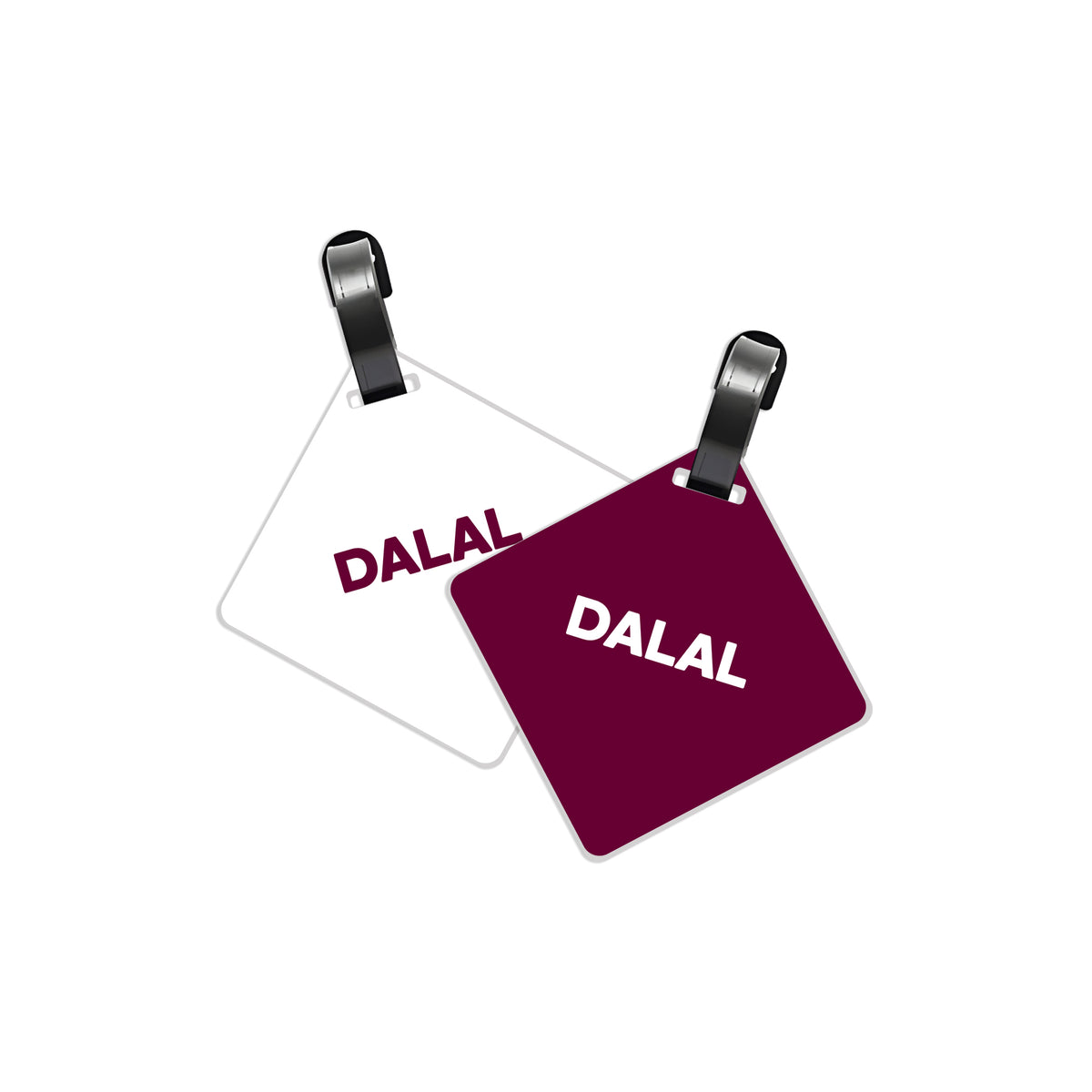 School Tags D186 - Burgundy