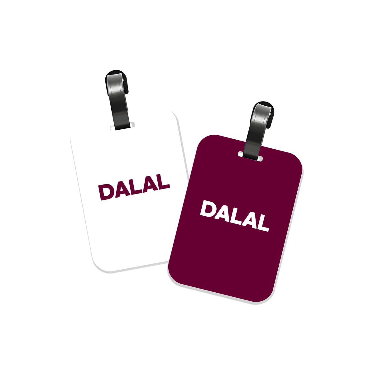 School Tags D186 - Burgundy