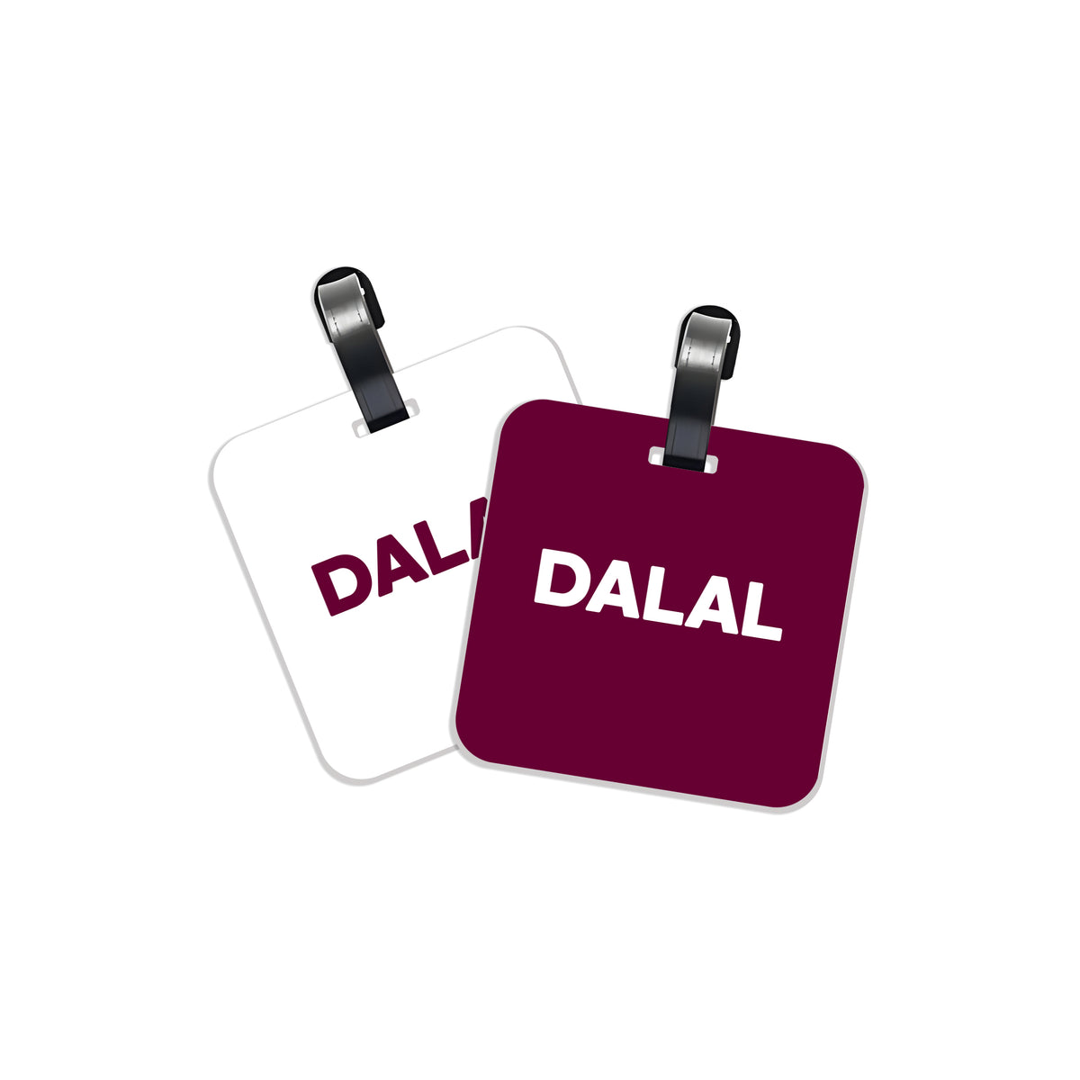 School Tags D186 - Burgundy