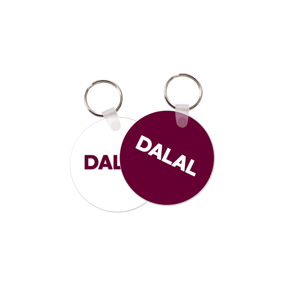 School Tags D186 - Burgundy