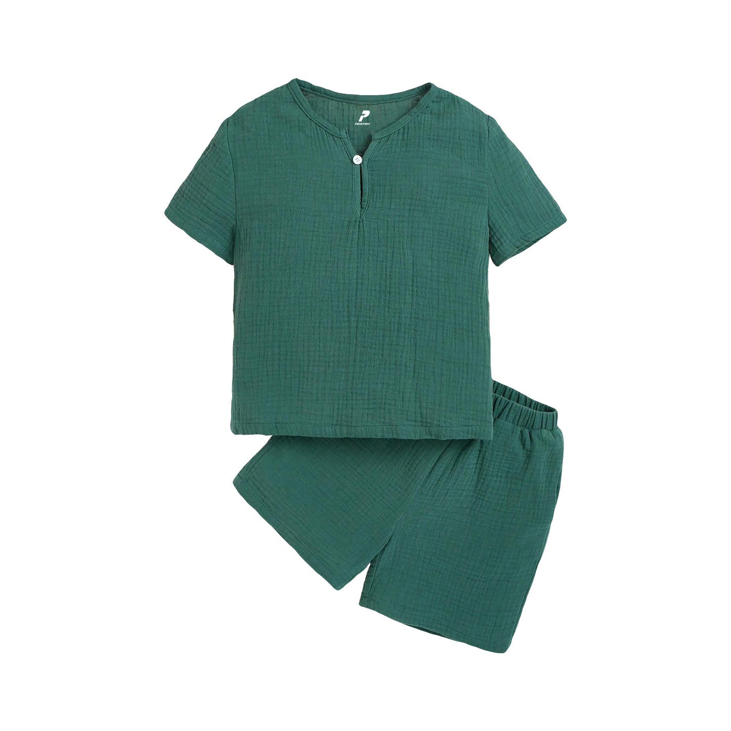 Dark Green Summer 1 Button Set Star Fish 2