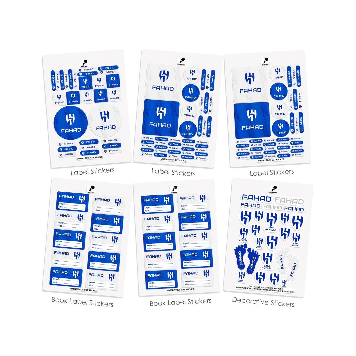 School Label Stickers Pack D126 - Al Hilal