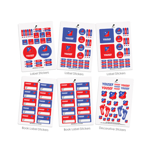 School Label Stickers Pack D130 - Kuwait SC