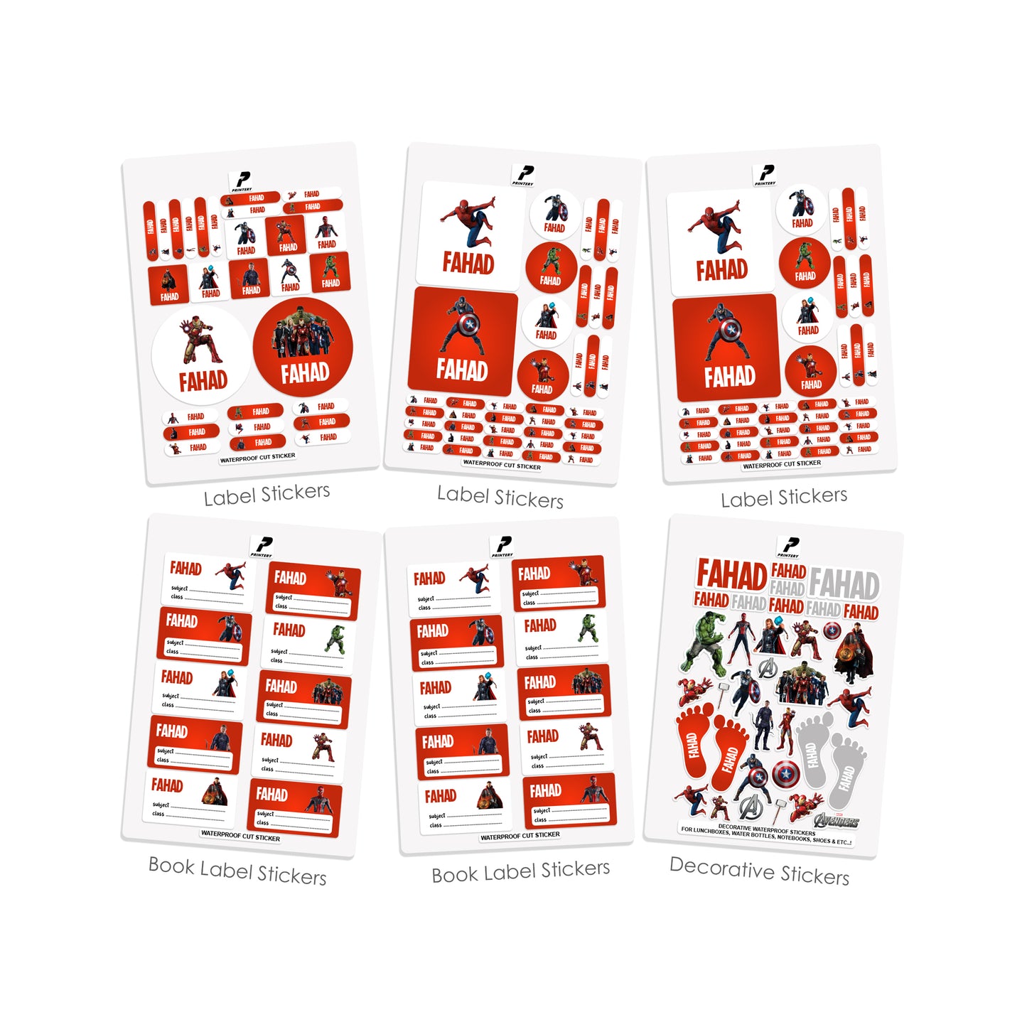 School Label Stickers Pack D0132