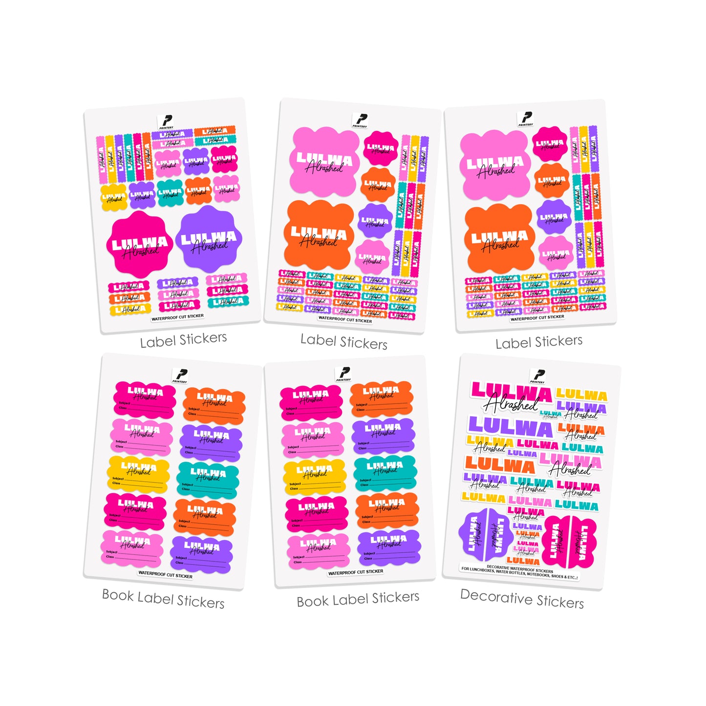 School Label Stickers Pack D174