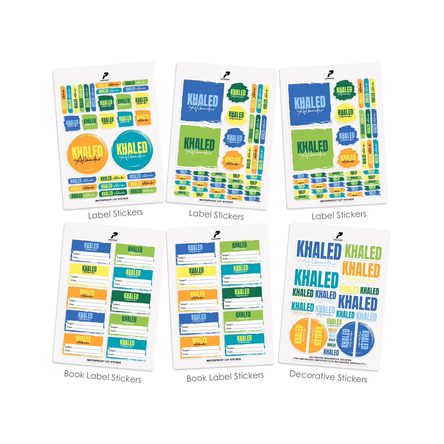 School Label Stickers Pack D178 - Boy