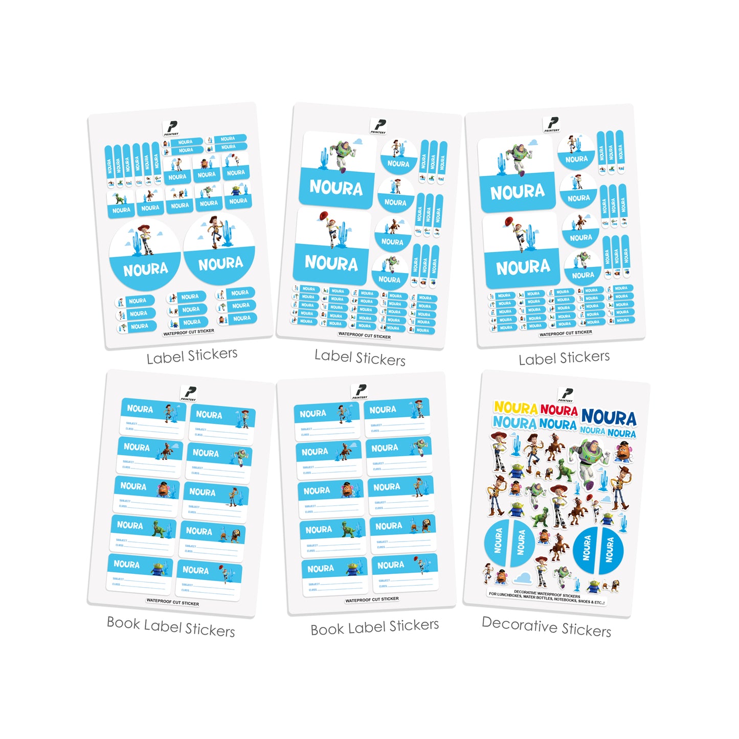 School Label Stickers Pack D183 - Toy Story