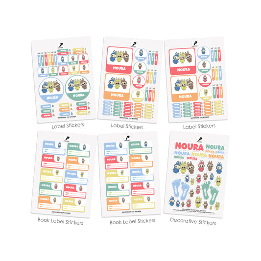 School Label Stickers Pack D159 - Labubu
