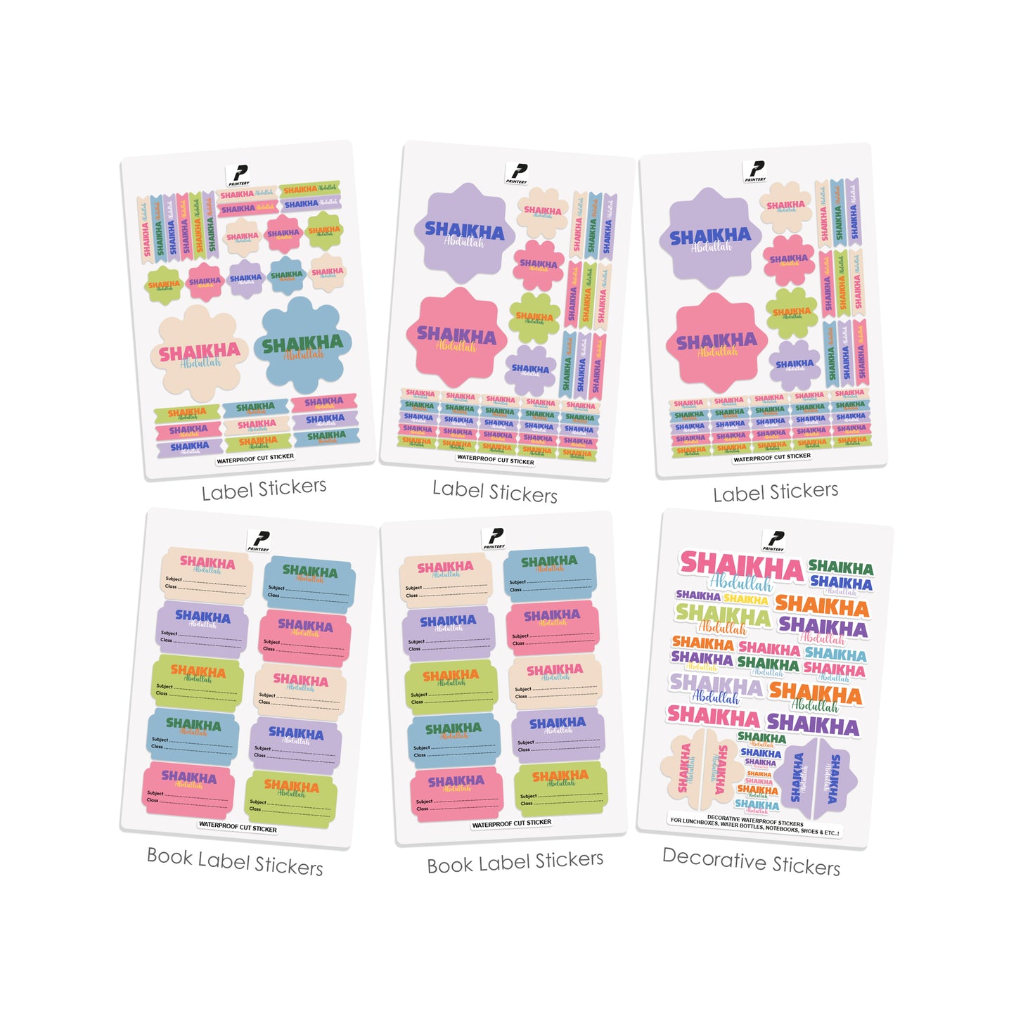 School Label Stickers Pack D175