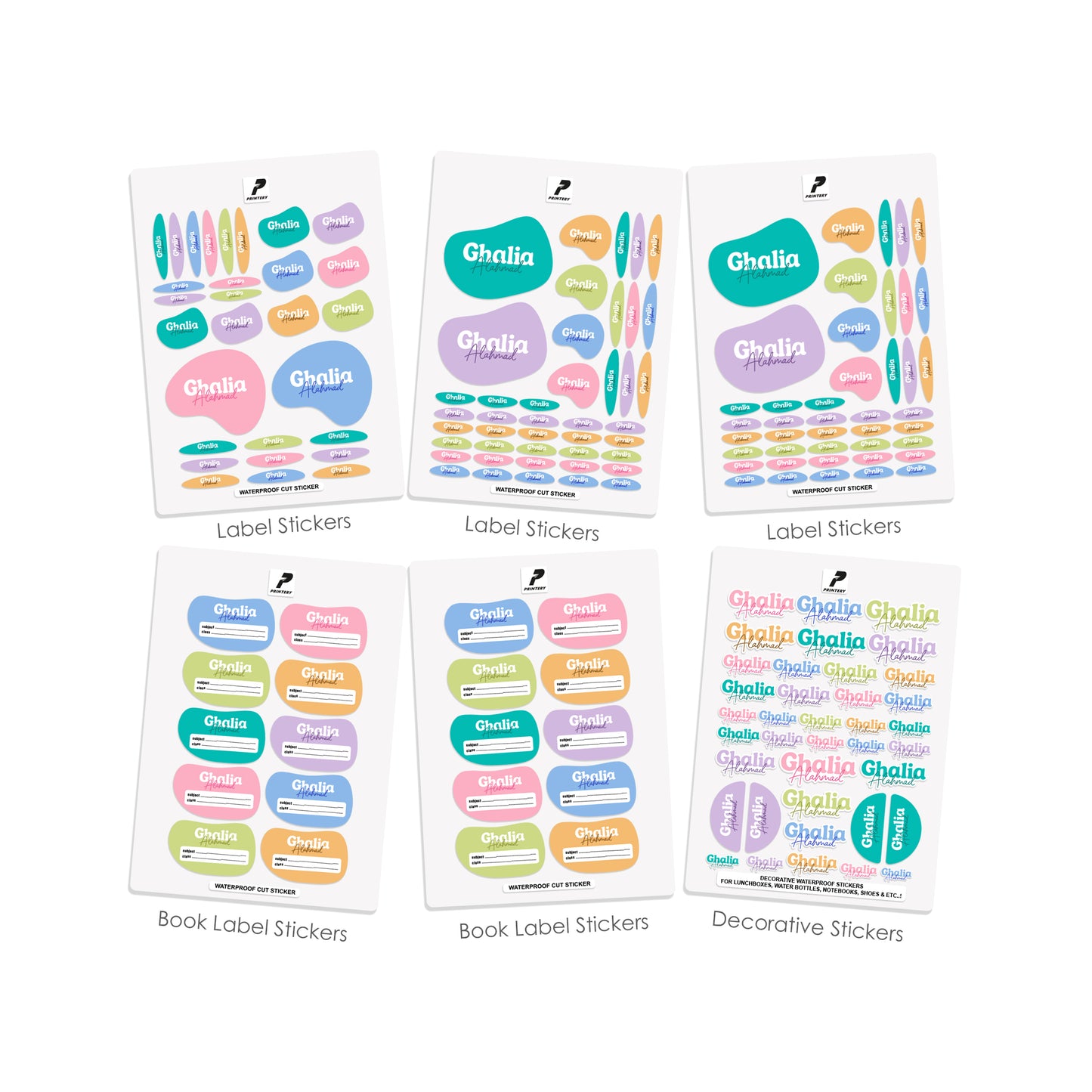 School Label Stickers Pack D179