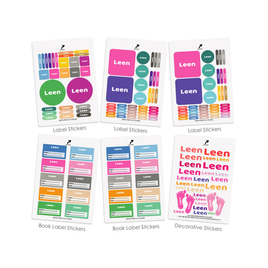 School Label Stickers Pack D022 - Basic Theme