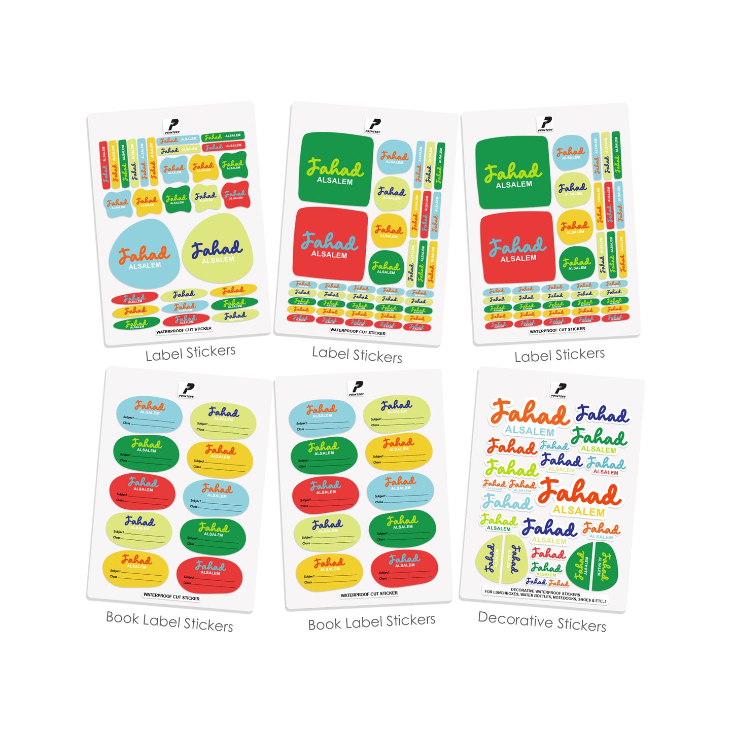 School Label Stickers Pack D173 - Boy