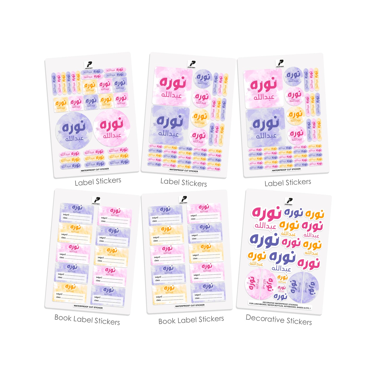 School Label Stickers Pack D172 - Girl