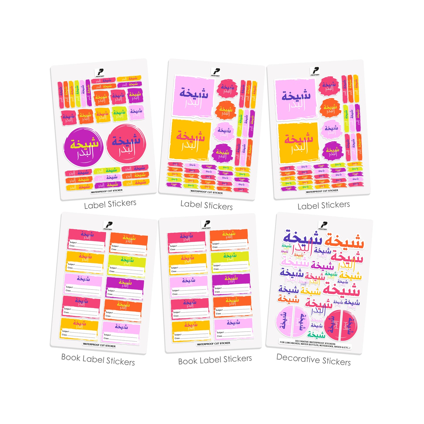 School Label Stickers Pack D178 - Girl
