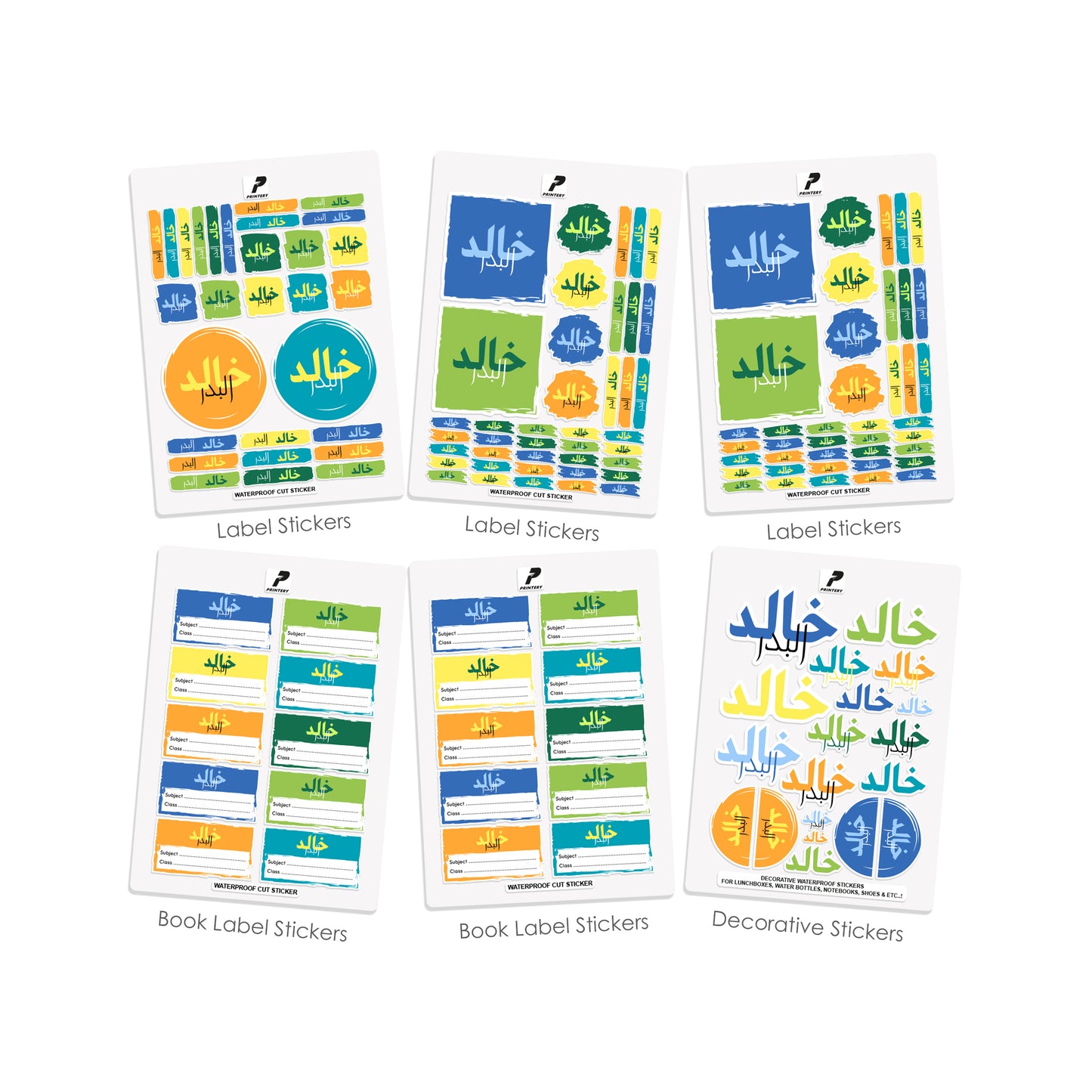 School Label Stickers Pack D178 - Boy