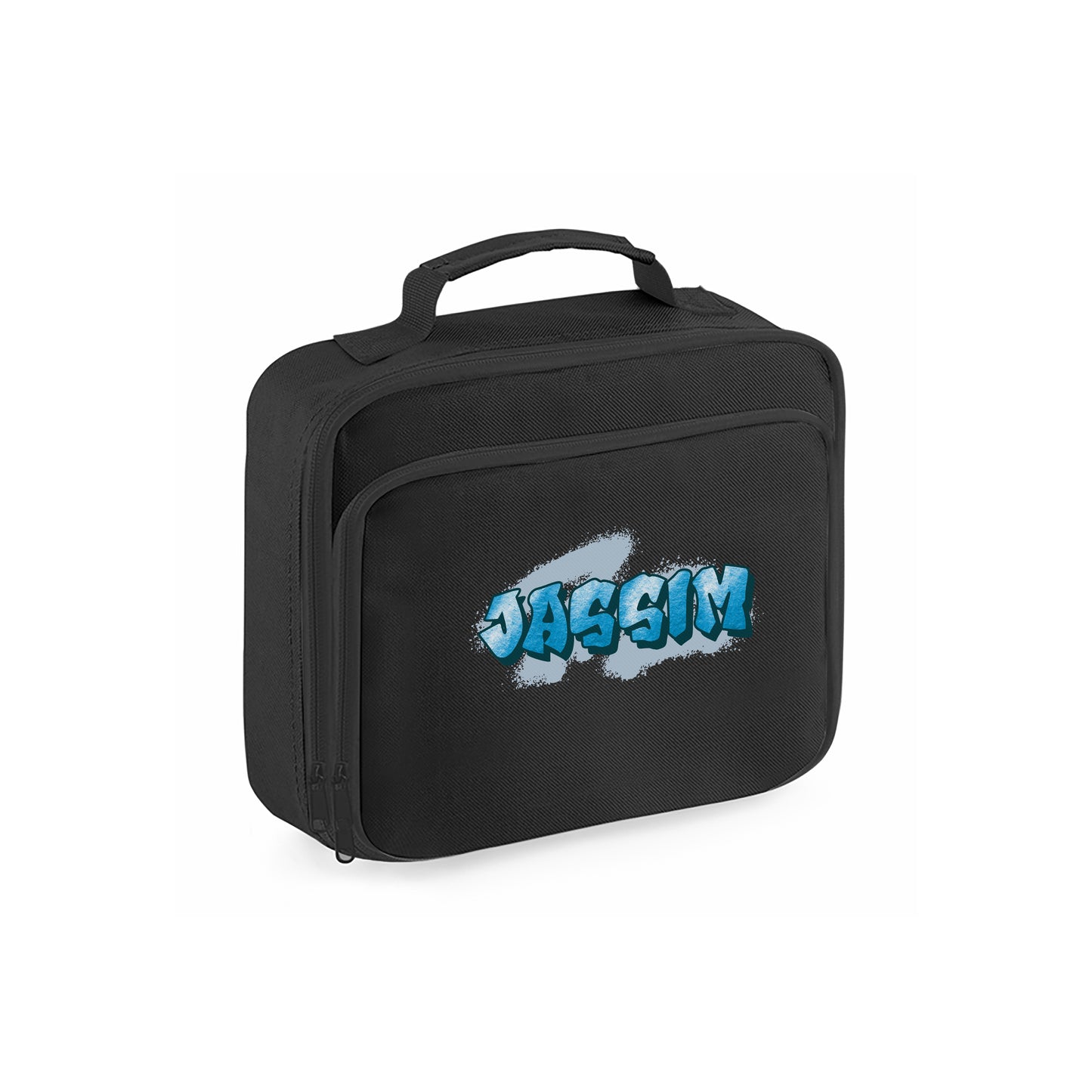 Black School Lunch Cooler Bag - Graffiti