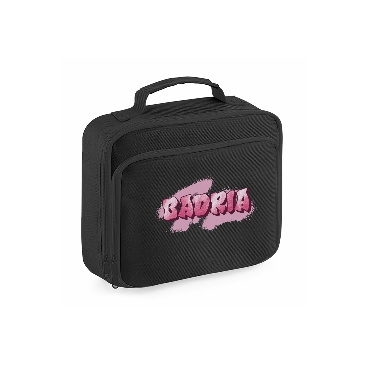 Black School Lunch Cooler Bag - Graffiti