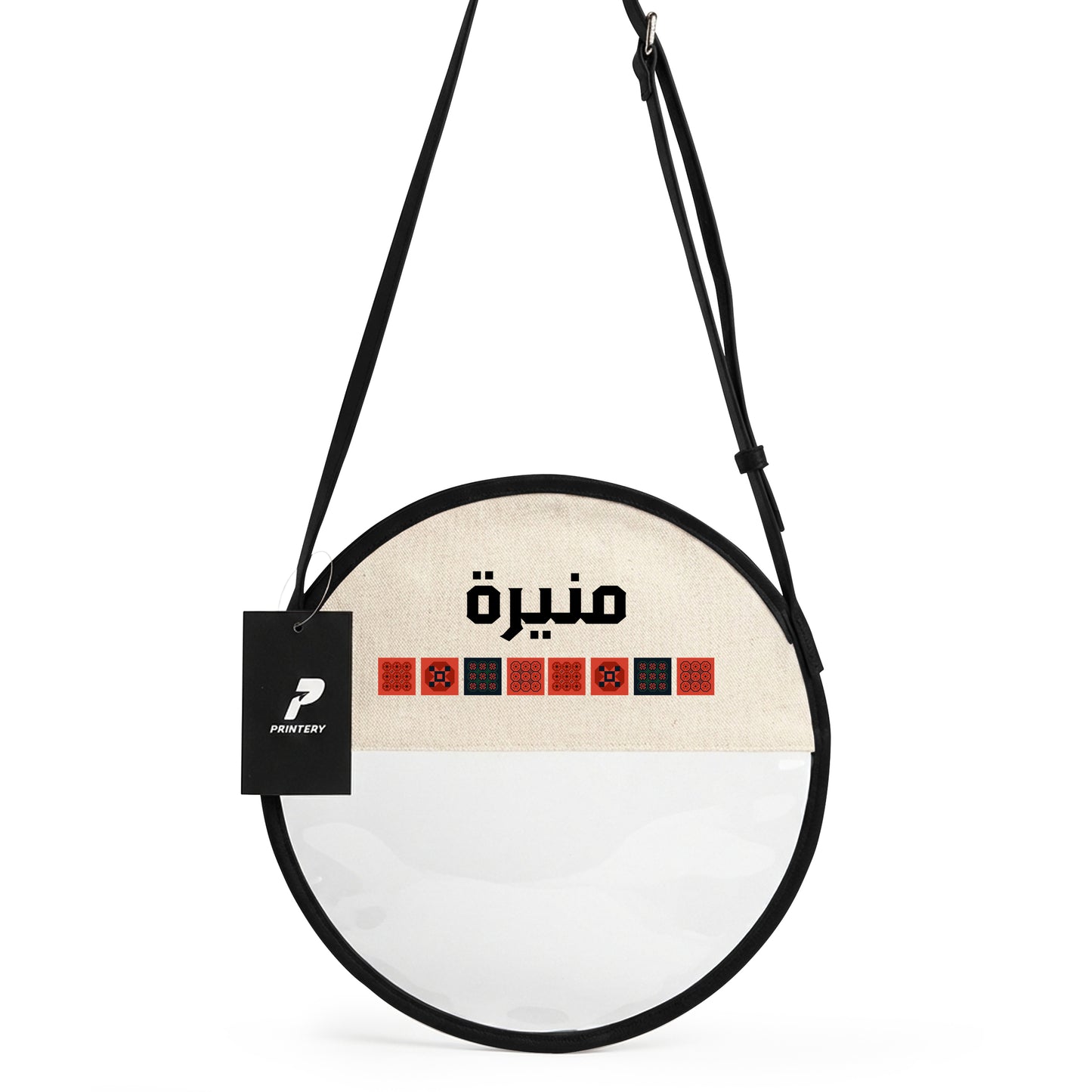 Gergean Leather Round Cross Bag RD11 - Black