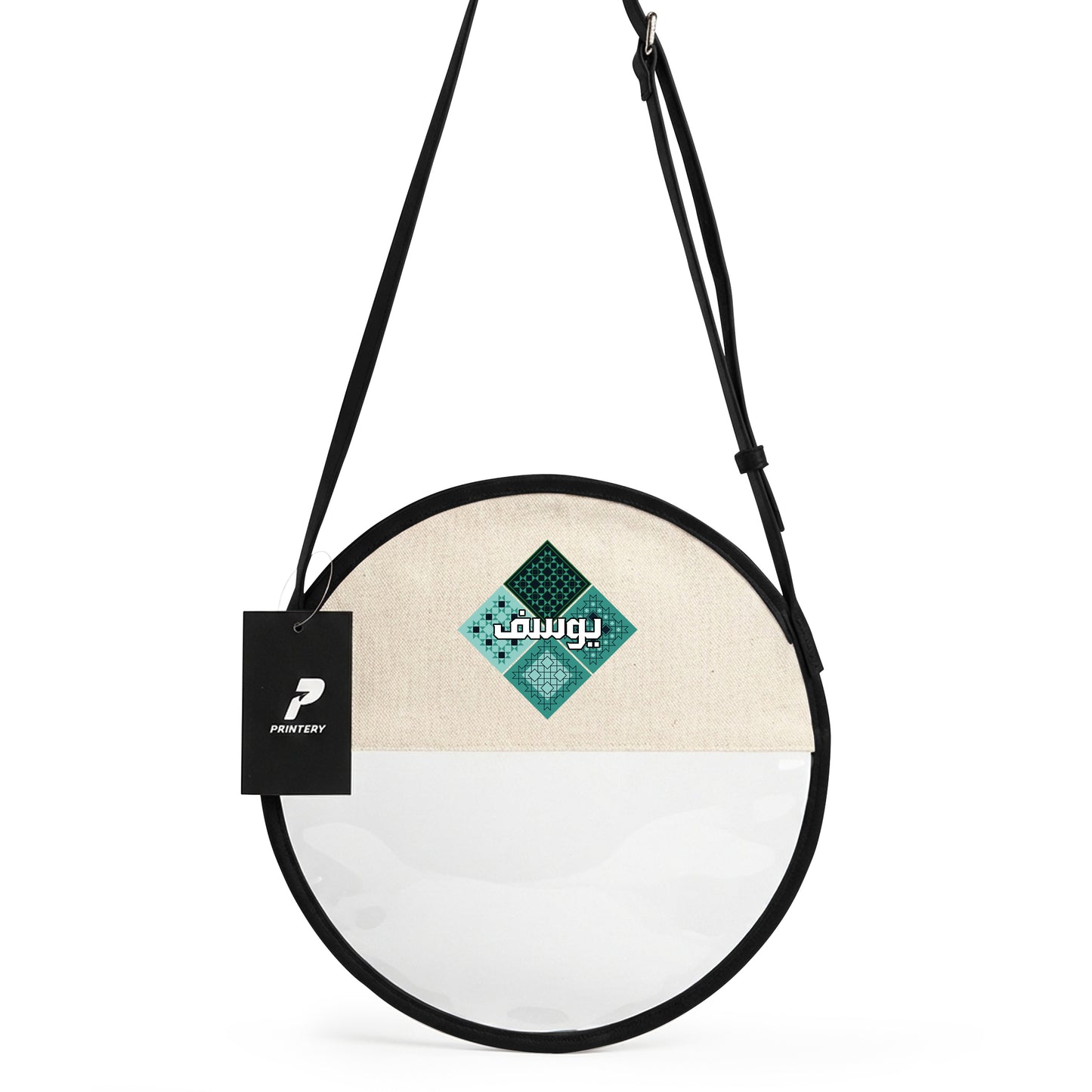 Gergean Leather Round Cross Bag RD12 - Black