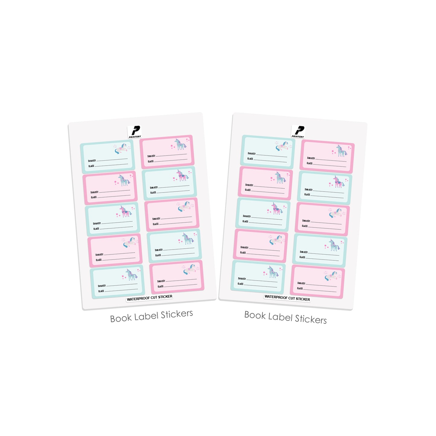 Ready to Buy School Label Pack D069  - Unicorn