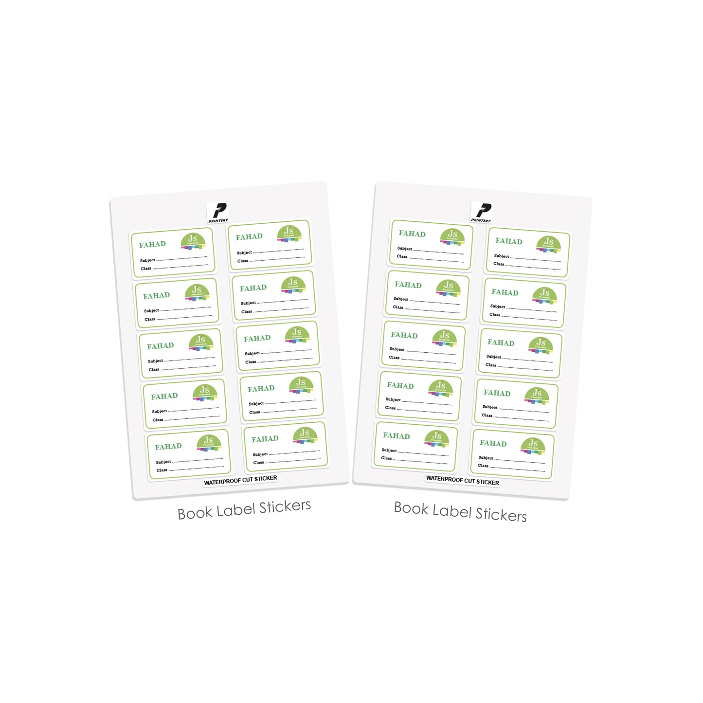 J'S Pre-School Customized Labels
