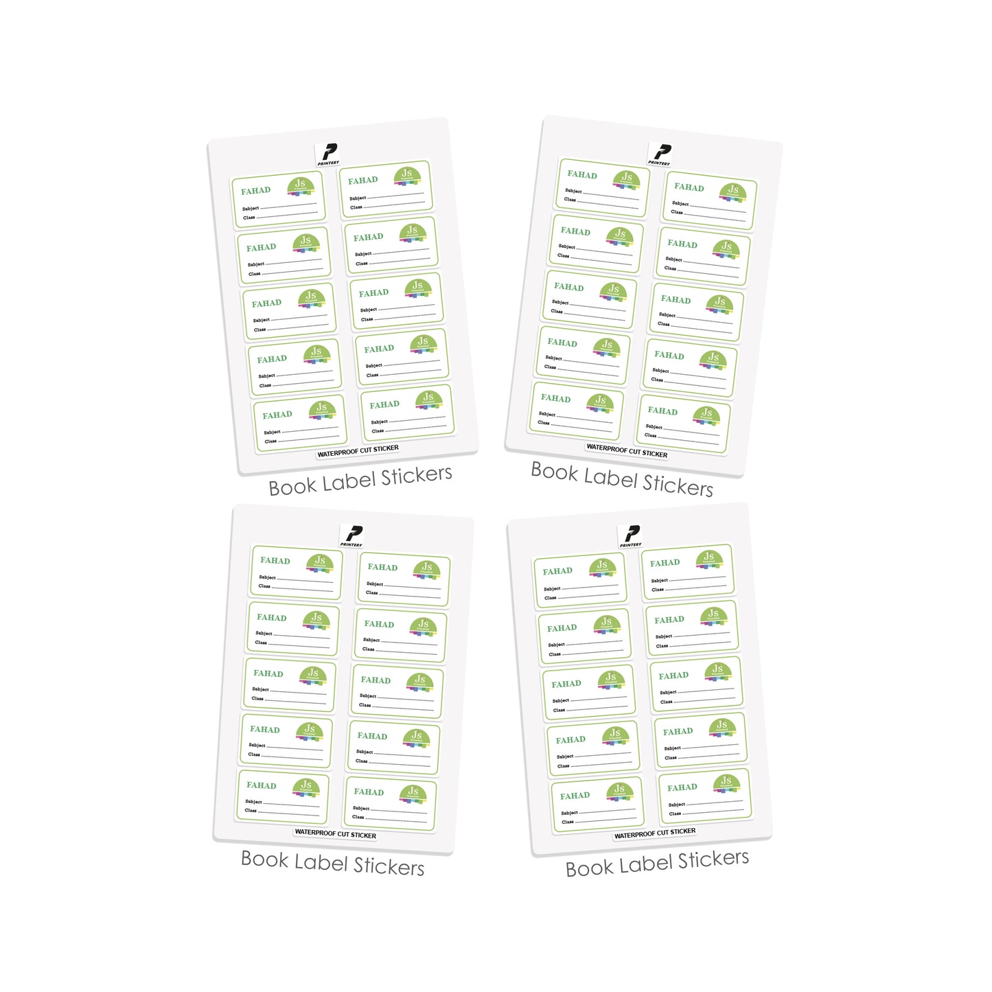 J'S Pre-School Customized Labels