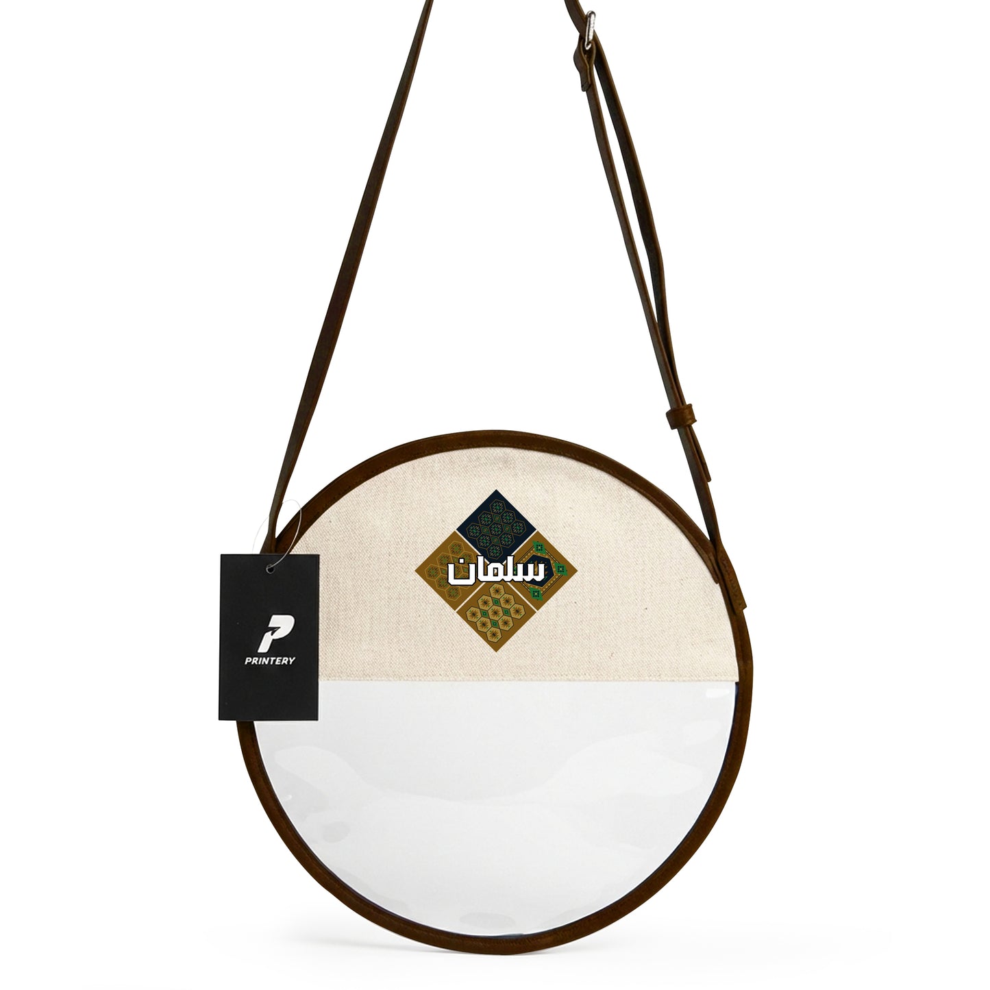 Gergean Leather Round Cross Bag RD12 - Brown