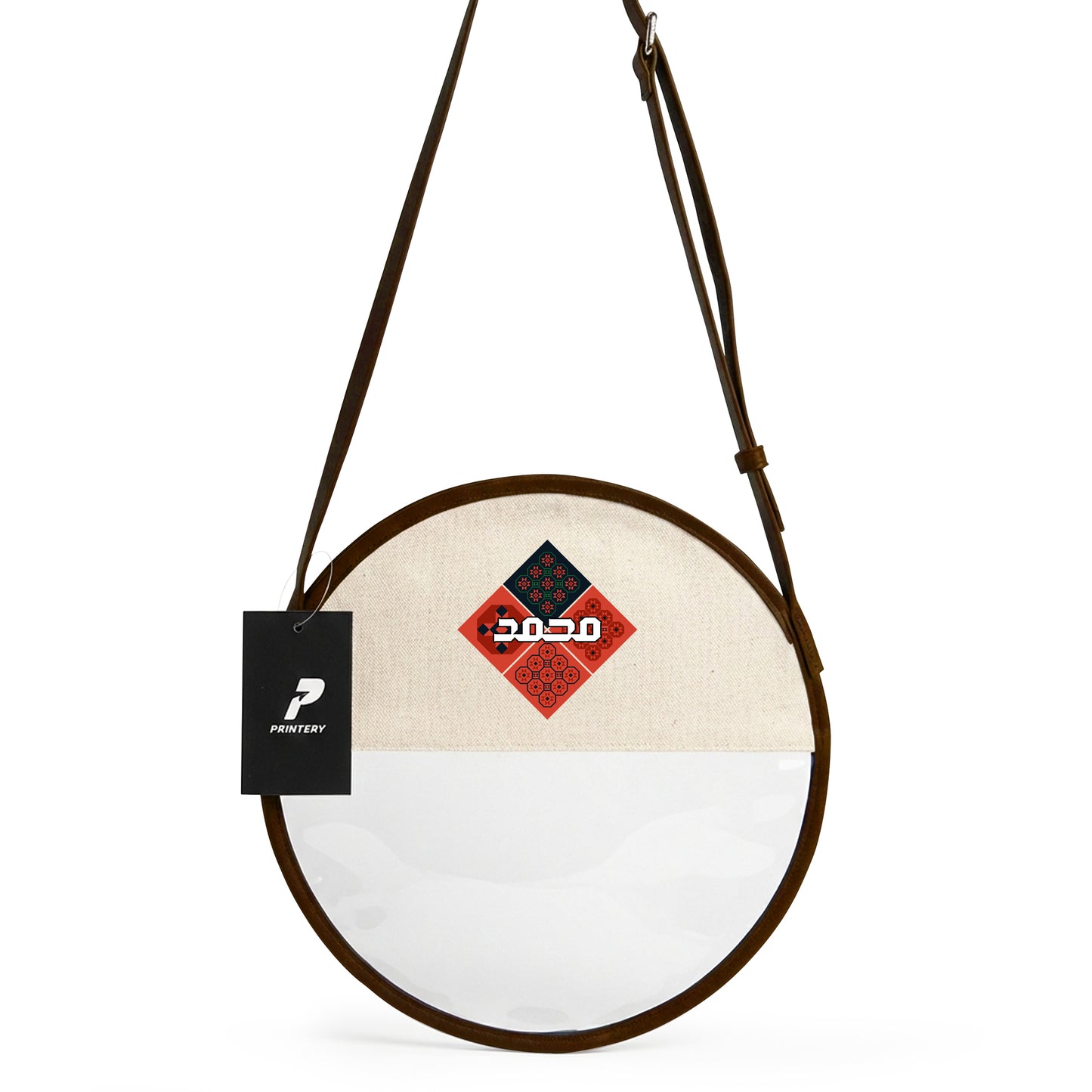 Gergean Leather Round Cross Bag RD12 - Brown