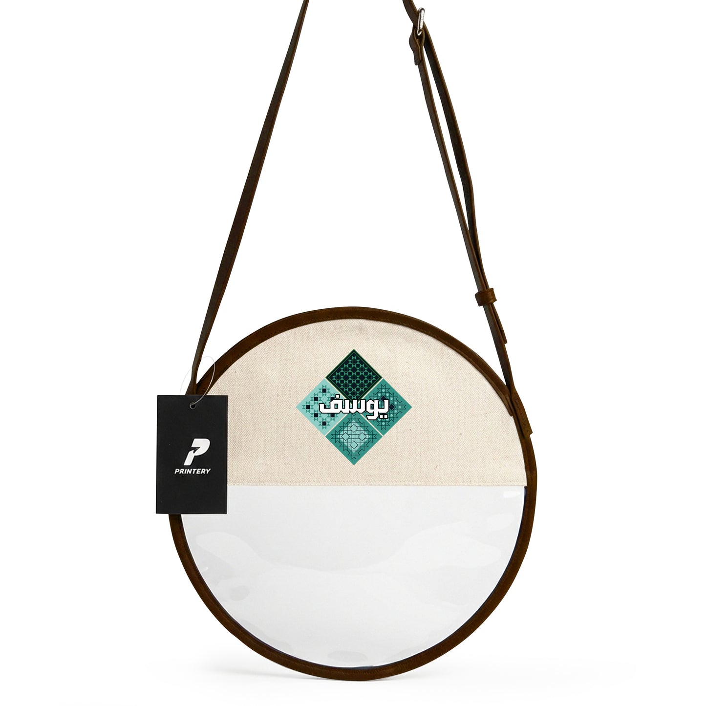 Gergean Leather Round Cross Bag RD12 - Brown