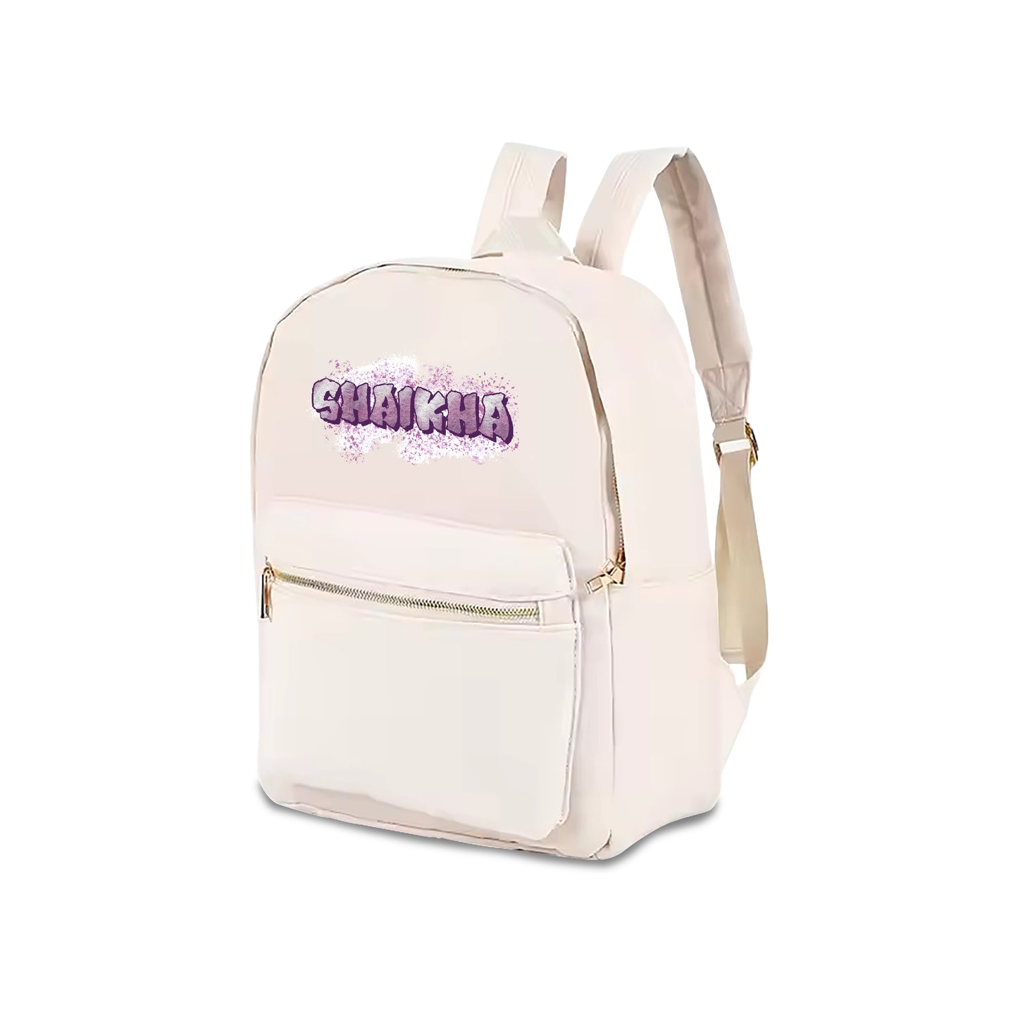 Nude Color School Backpack 2025 - Graffiti