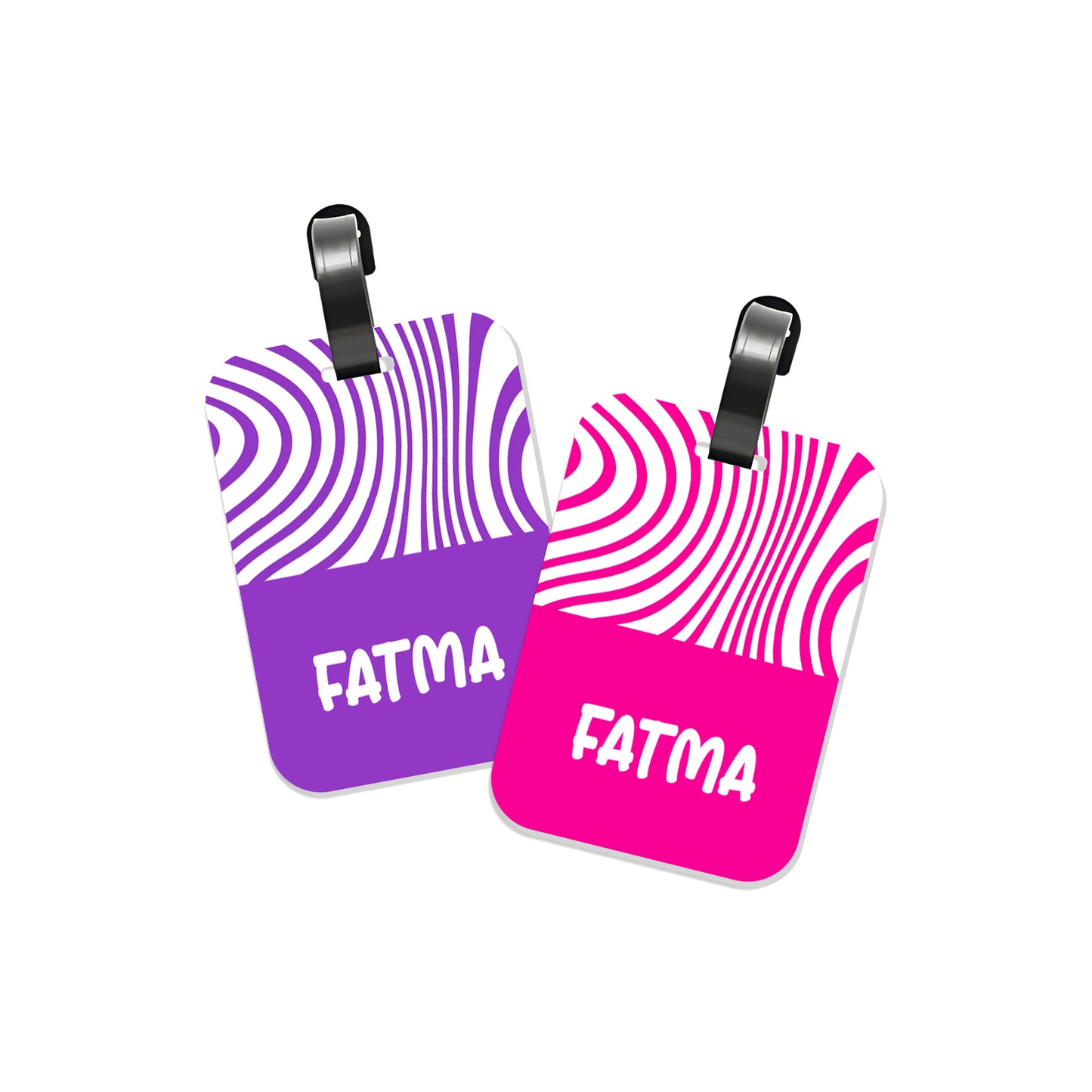 School Tags D145 - Bright Wave Pattern