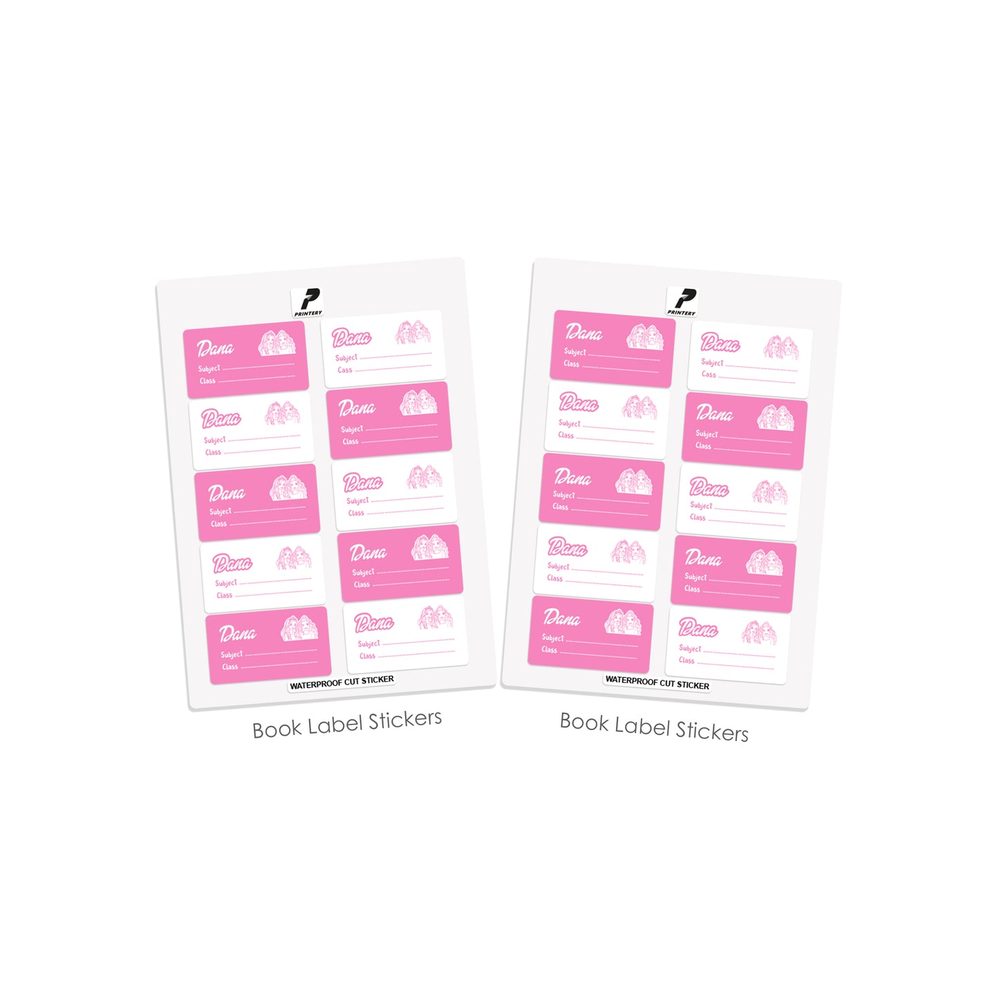 School Label Stickers Pack D104 - Barbie