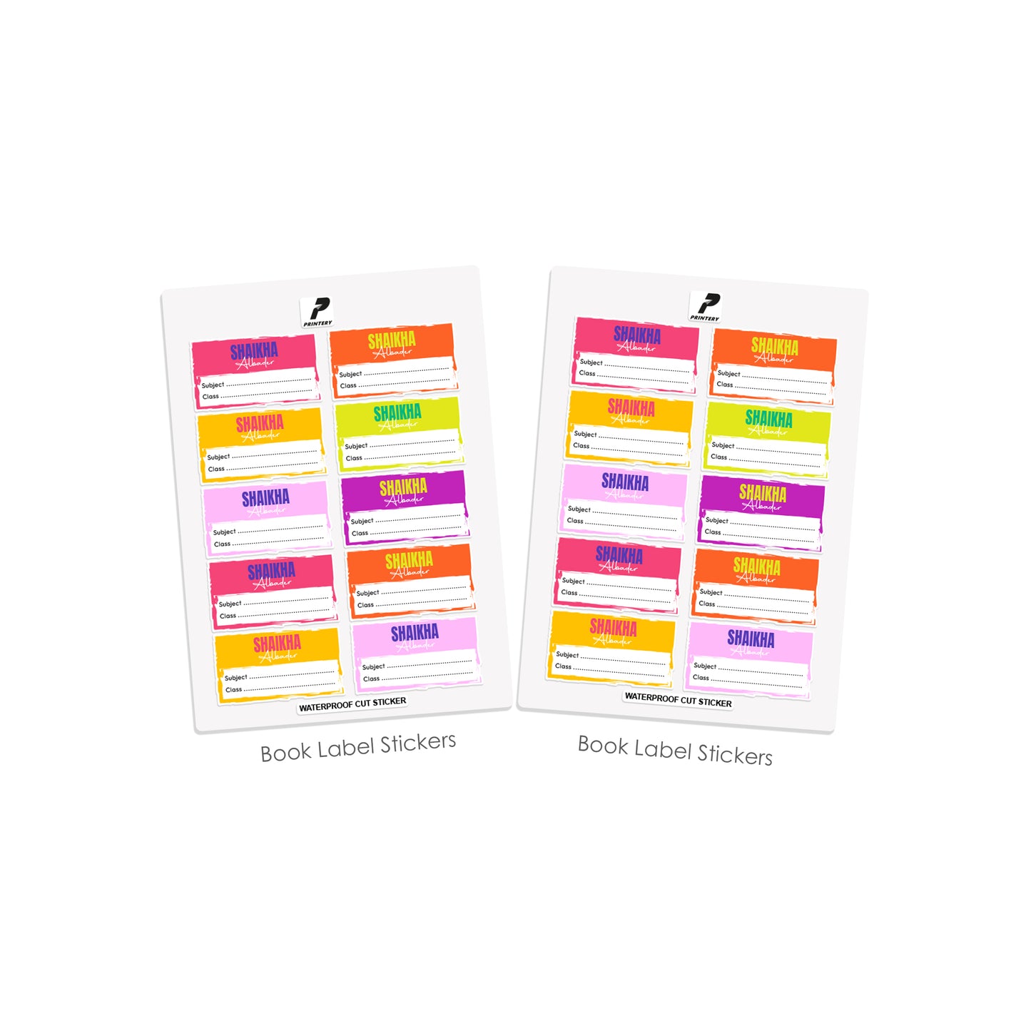 School Label Stickers Pack D178 - Girl