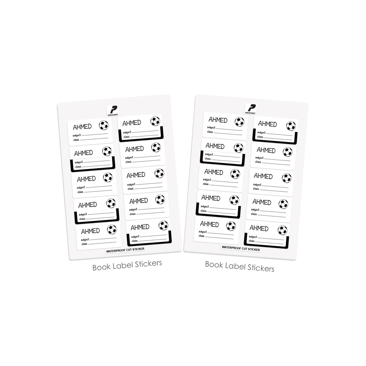 School Label Stickers Pack D187 - Football