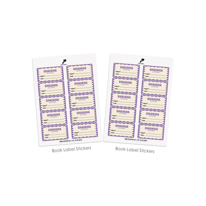 School Label Stickers Pack D170 - Purple