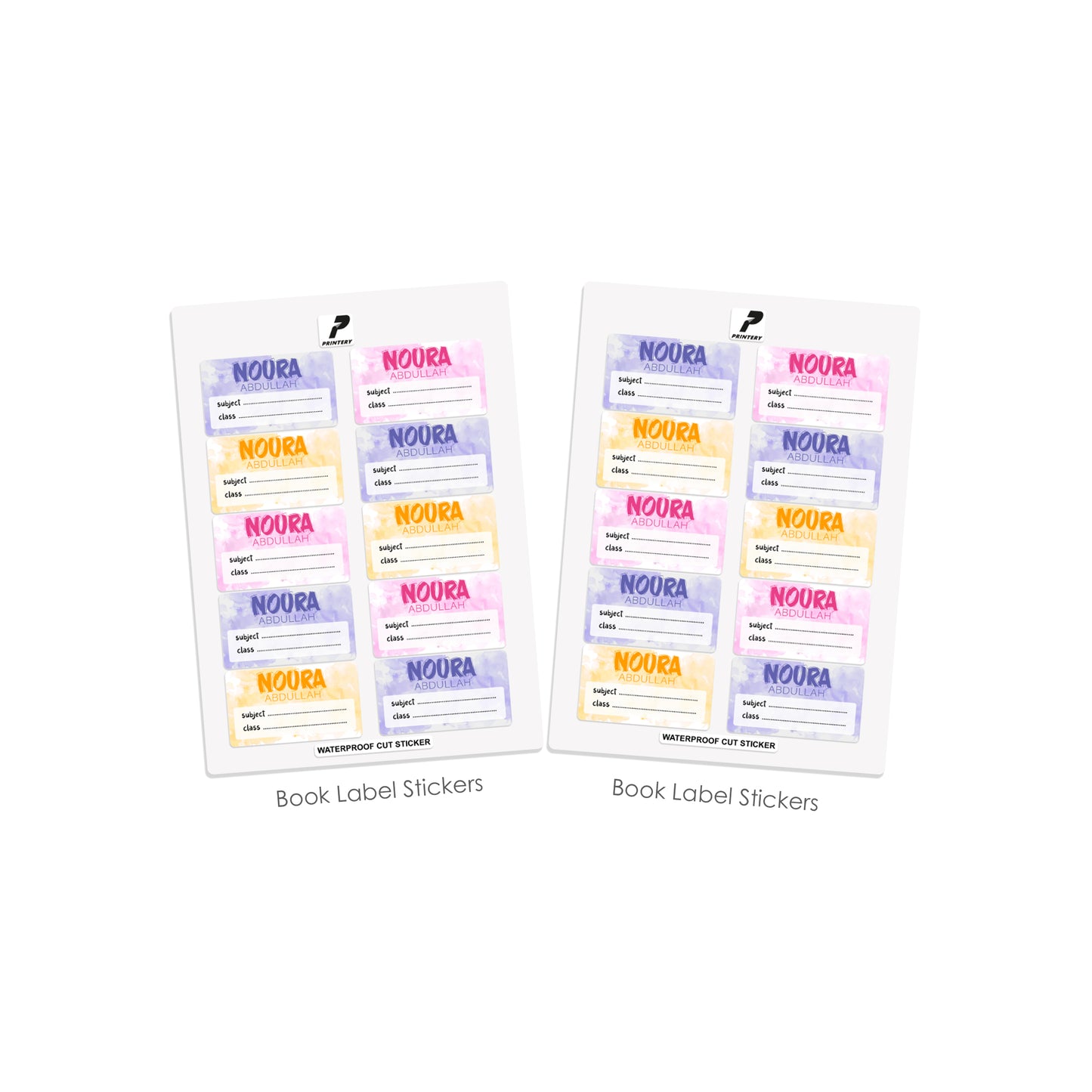 School Label Stickers Pack D172 - Girl