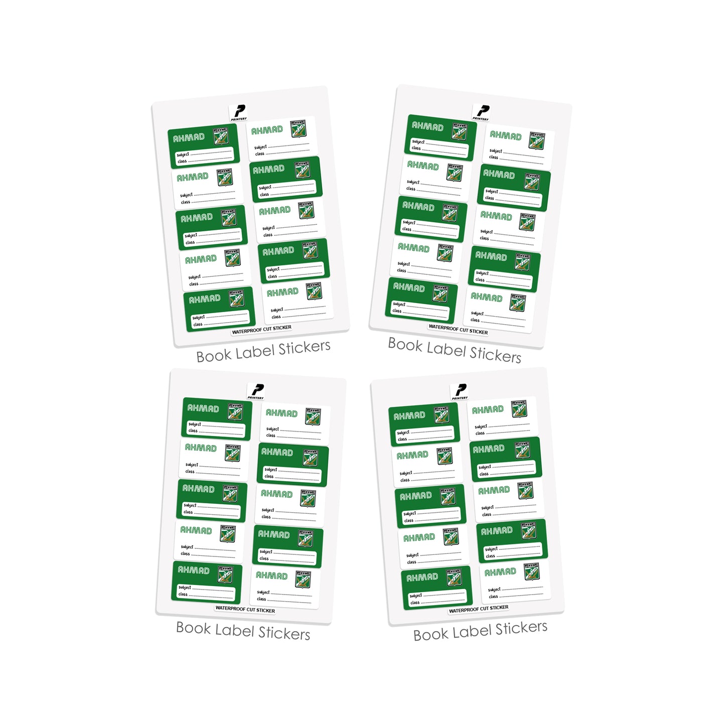 School Label Stickers Pack D128 - Al Arabi