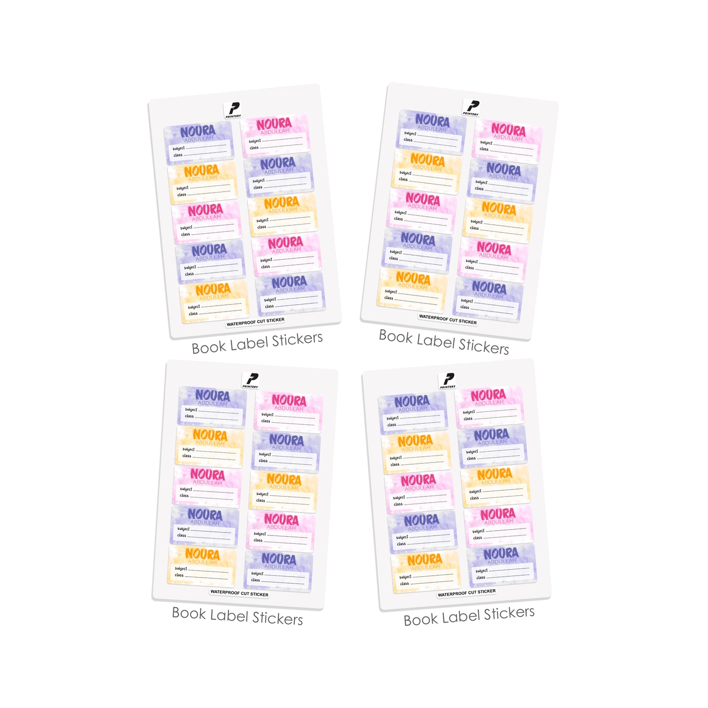 School Label Stickers Pack D172 - Girl