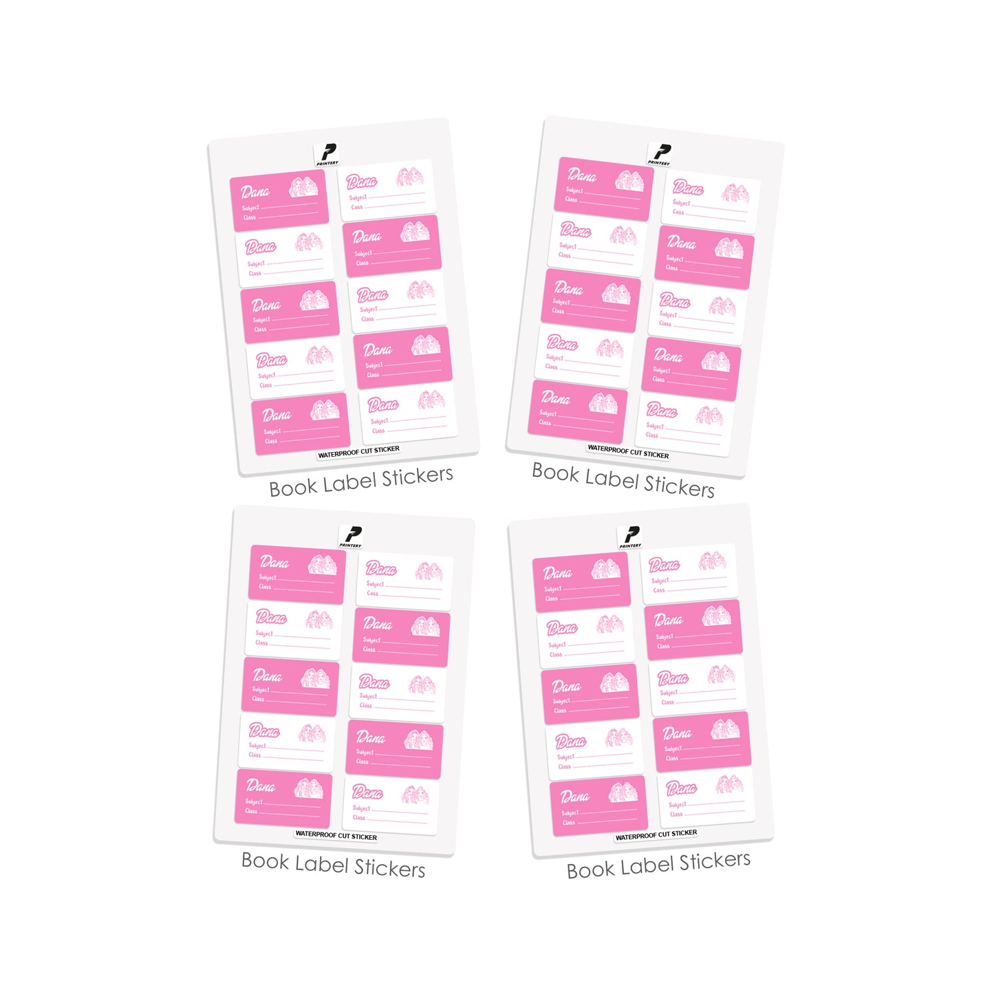 School Label Stickers Pack D104 - Barbie