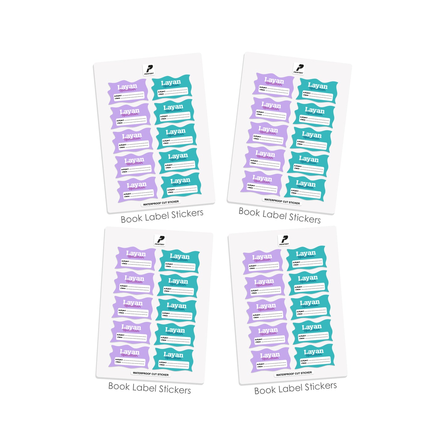 School Label Stickers Pack D180