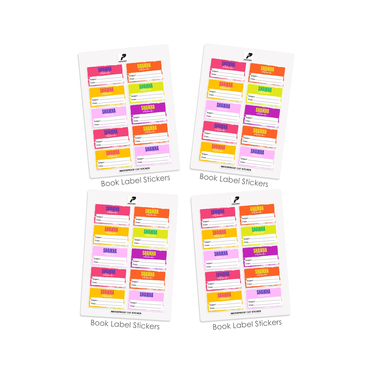 School Label Stickers Pack D178 - Girl