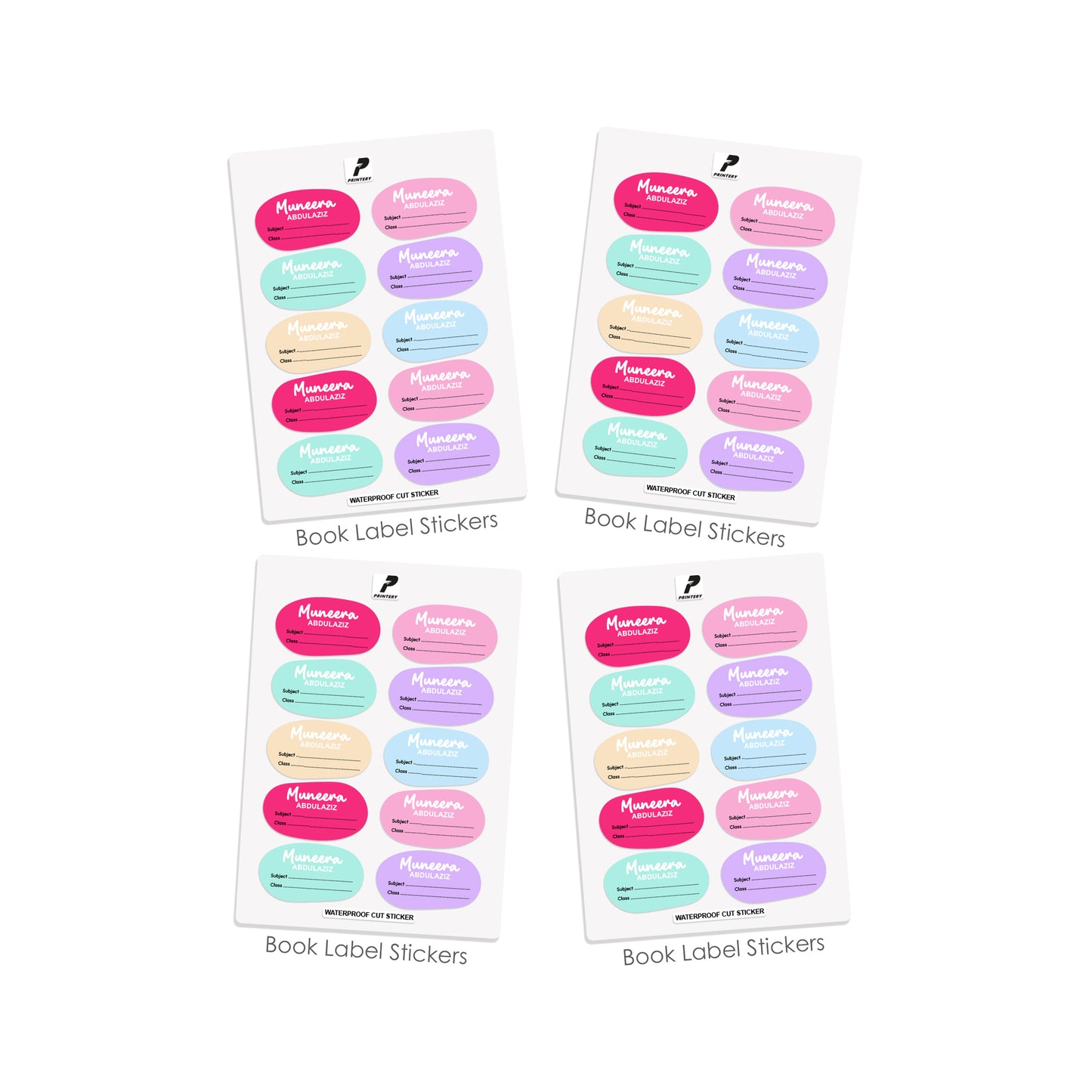 School Label Stickers Pack D177