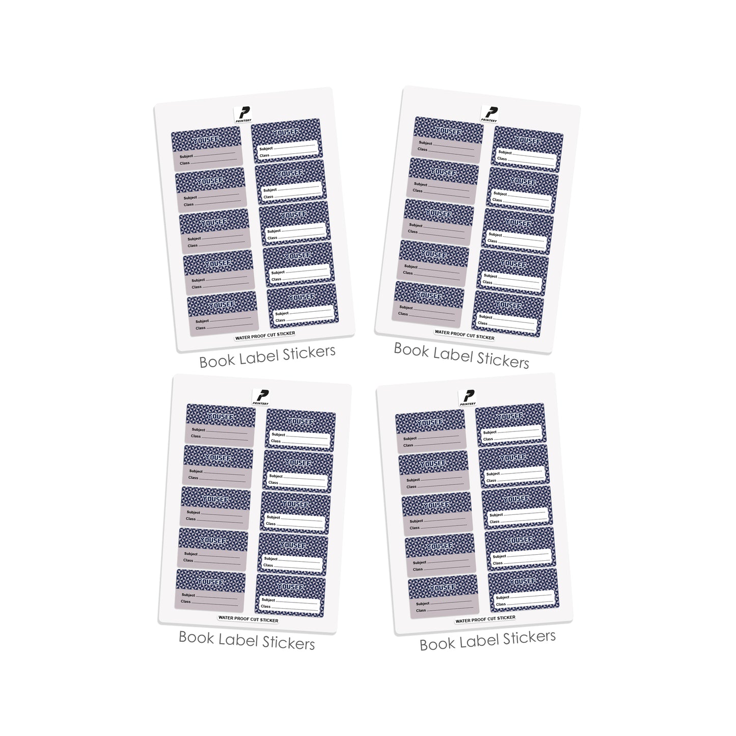 School Label Stickers Pack D088