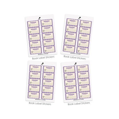School Label Stickers Pack D170 - Purple