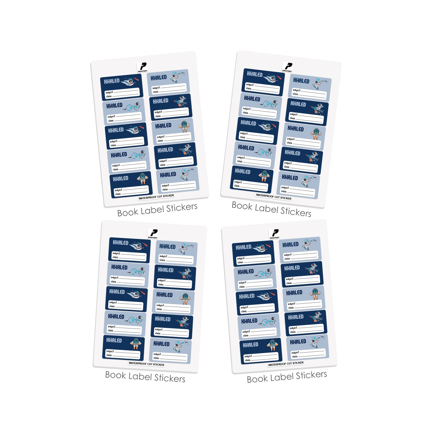 School Label Stickers Pack D109 - Astro