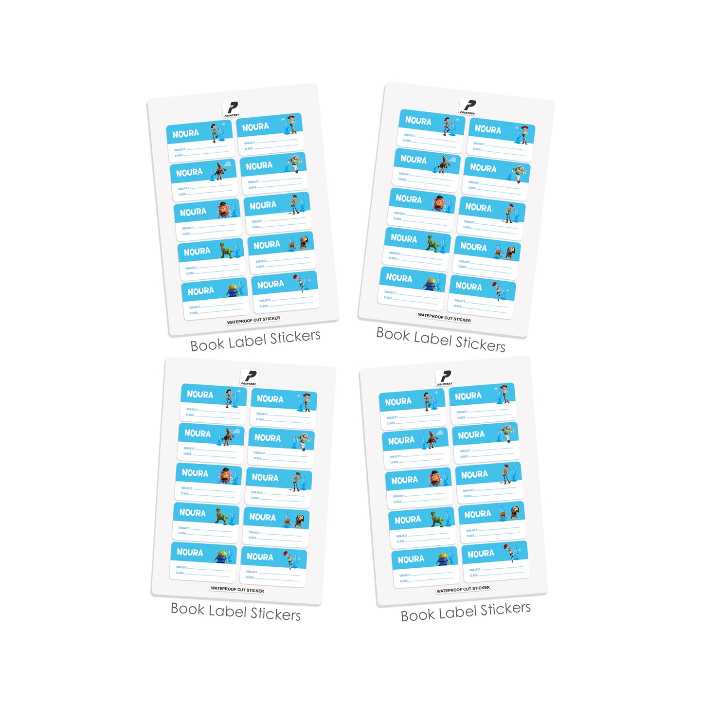 School Label Stickers Pack D183 - Toy Story