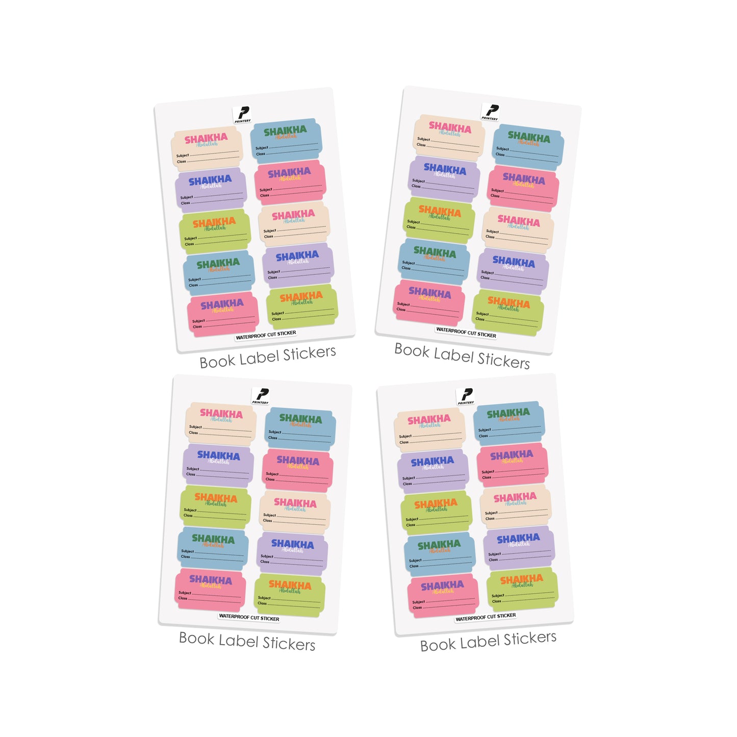 School Label Stickers Pack D175
