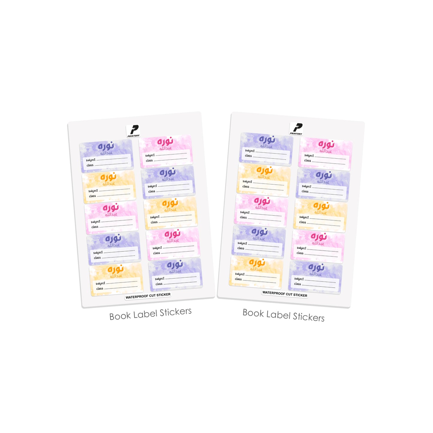 School Label Stickers Pack D172 - Girl