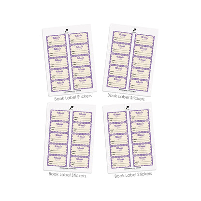 School Label Stickers Pack D170 - Purple